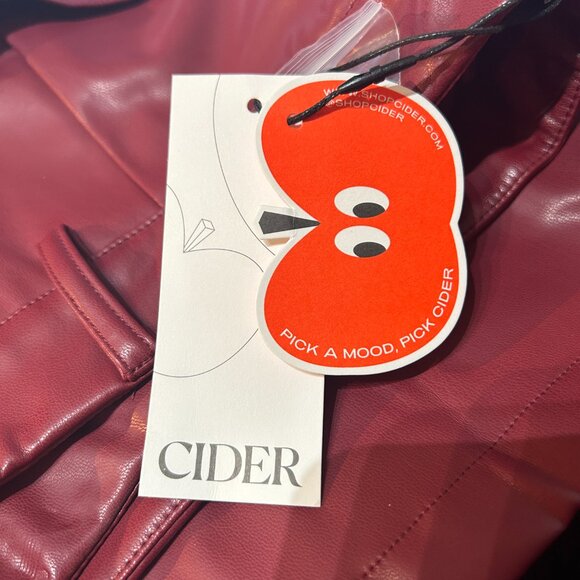 Cider Curve Red Vegan Leather Pants • Women’s 4XL • Wide Leg‎ High Rise • NWT - Picture 5 of 7